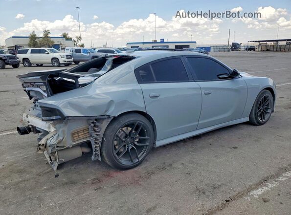 2C3CDXCT7NH204981 2022 DODGE CHARGER Gray Trasero derecho