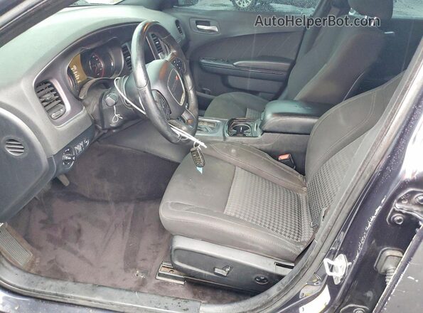 2C3CDXCT8JH247770 2018 DODGE CHARGER Black წინა სალონის ხედი