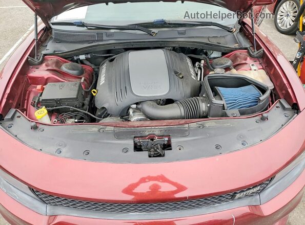 2C3CDXCT8KH540926 2019 DODGE CHARGER Burgundy Rear interior view