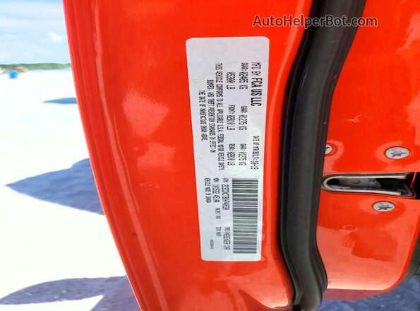 2C3CDXCT8KH740530 2019 DODGE CHARGER Orange Вид наклейки з VIN-кодом