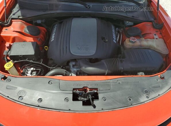 2C3CDXCT8KH740530 2019 DODGE CHARGER Orange Вид задньої частини салону