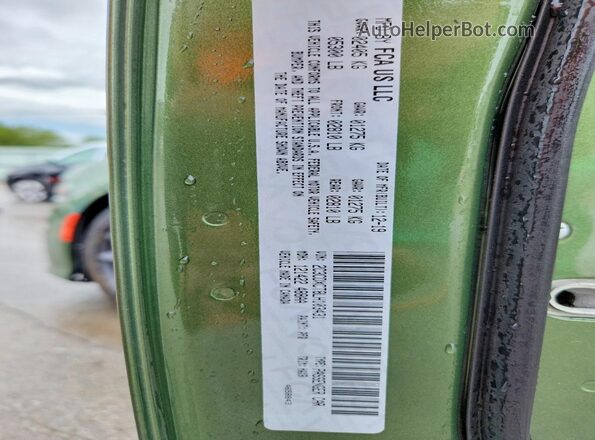 2C3CDXCT8LH103431 2020 DODGE CHARGER Green Widok naklejki z numerem VIN