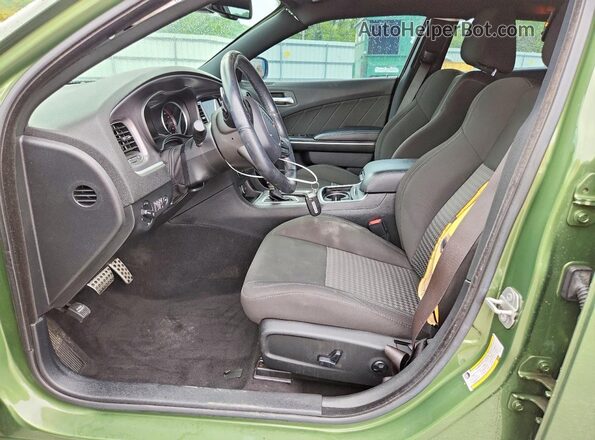 2C3CDXCT8LH103431 2020 DODGE CHARGER Green Widok wnętrza z przodu