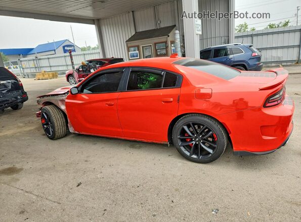 2C3CDXCT8LH157845 2020 DODGE CHARGER Orange Հետևի ձախ