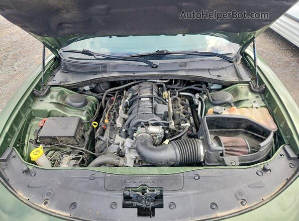 2C3CDXCT8MH598313 2021 DODGE CHARGER Green Вид задньої частини салону