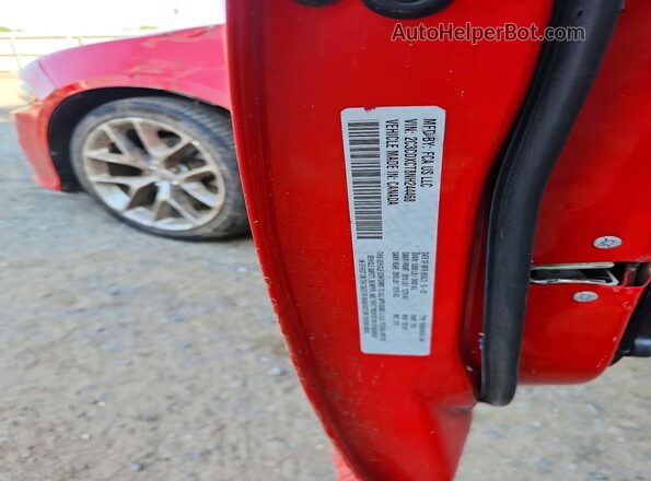 2C3CDXCT8NH244468 2022 DODGE CHARGER Red Engine compartment view