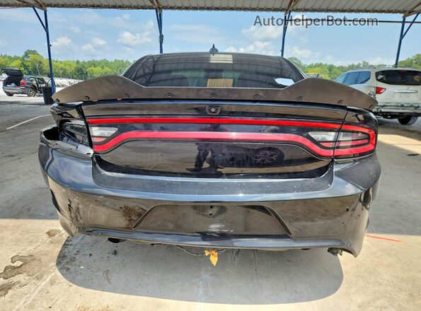 2C3CDXCT9JH326980 2018 DODGE CHARGER Black Вид ззаду