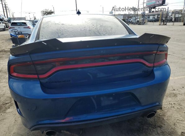 2C3CDXCT9MH629150 2021 DODGE CHARGER Blue Вид ззаду