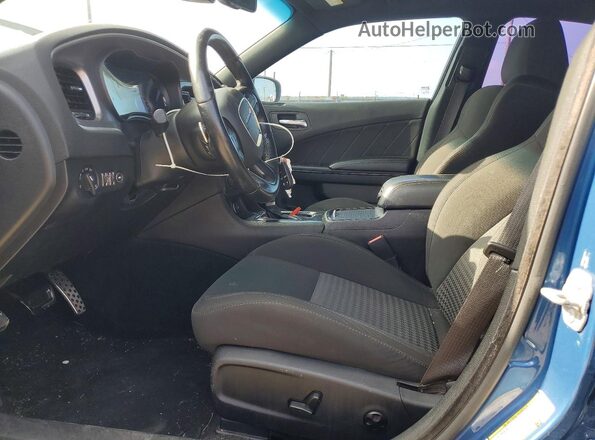 2C3CDXCT9MH629150 2021 DODGE CHARGER Blue Вид салону спереду