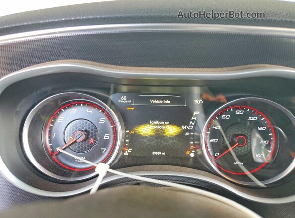 2C3CDXCTXGH247391 2016 DODGE CHARGER White Вид щитка приладів