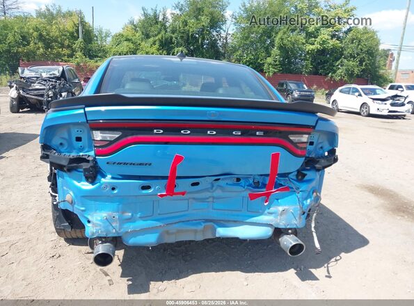 2C3CDXCTXKH553967 2019 DODGE CHARGER Синий Вид спереди