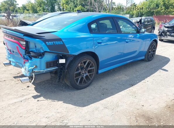 2C3CDXCTXKH553967 2019 DODGE CHARGER Синий Задняя правая четверть
