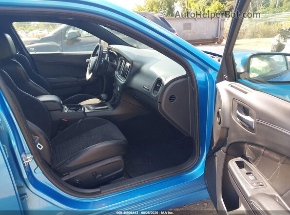2C3CDXCTXKH553967 2019 DODGE CHARGER Синий Вид салона спереди