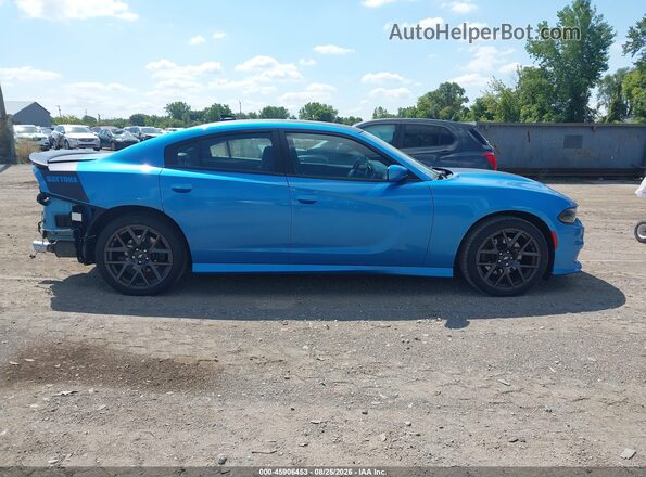 2C3CDXCTXKH553967 2019 DODGE CHARGER Синий Вид задней части салона