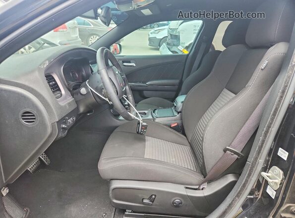 2C3CDXCTXPH613267 2023 DODGE CHARGER Black Widok wnętrza z przodu