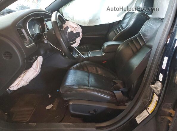2C3CDXEJ0GH285773 2016 DODGE CHARGER Black წინა სალონის ხედი