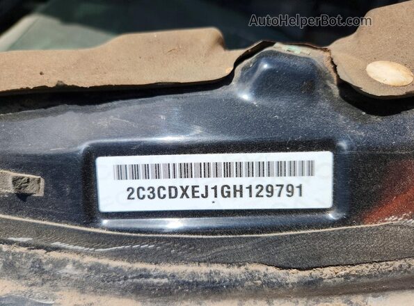 2C3CDXEJ1GH129791 2016 DODGE CHARGER Black Вид підкапотного простору