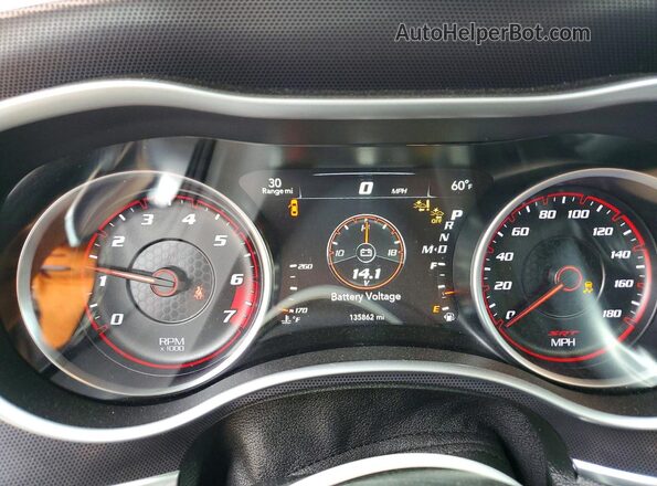 2C3CDXEJ1HH612098 2017 DODGE CHARGER Burgundy Вид щитка приладів
