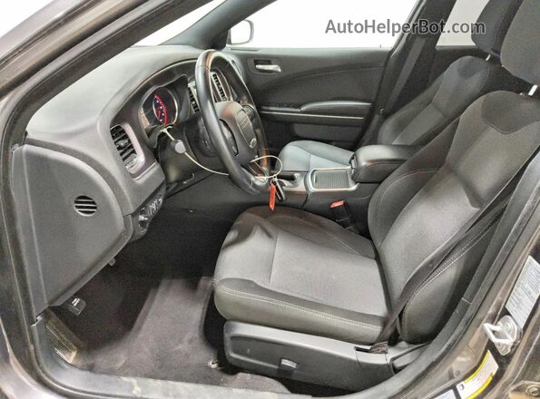 2C3CDXFGXHH596132 2017 DODGE CHARGER Gray Вид салону спереду