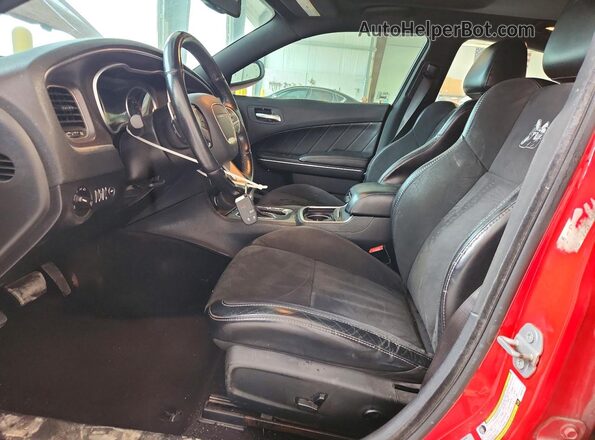 2C3CDXGJ0GH339716 2016 DODGE CHARGER Red წინა სალონის ხედი