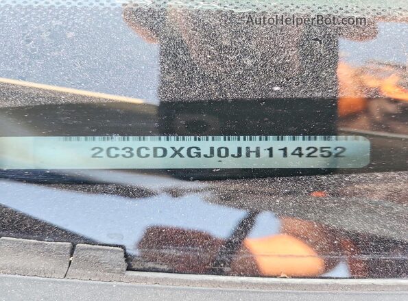 2C3CDXGJ0JH114252 2018 DODGE CHARGER White ძრავის განყოფილების ხედი