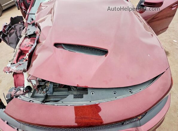 2C3CDXGJ0JH179991 2018 DODGE CHARGER Burgundy Rear interior view