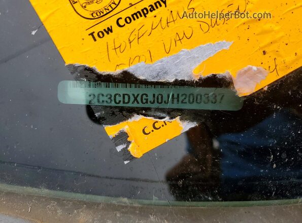 2C3CDXGJ0JH200337 2018 DODGE CHARGER Gray Vista del compartimento del motor