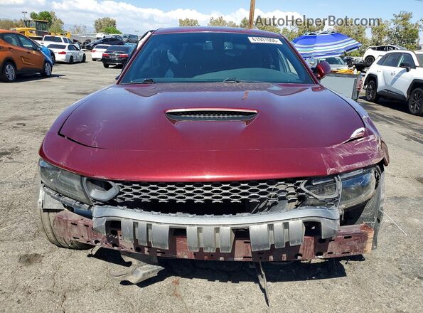 2C3CDXGJ0KH553758 2019 DODGE CHARGER Burgundy Вид спереду
