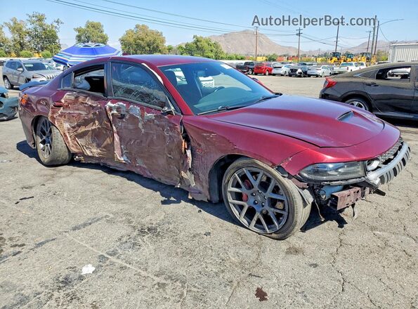 2C3CDXGJ0KH553758 2019 DODGE CHARGER Burgundy Передня права чверть