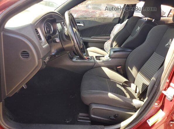 2C3CDXGJ0KH553758 2019 DODGE CHARGER Burgundy Вид салону спереду