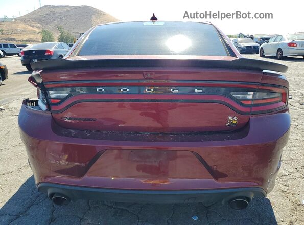 2C3CDXGJ0KH553758 2019 DODGE CHARGER Burgundy Вид ззаду