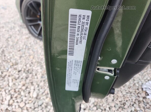 2C3CDXGJ0LH247807 2020 DODGE CHARGER Green Vista de la etiqueta del VIN