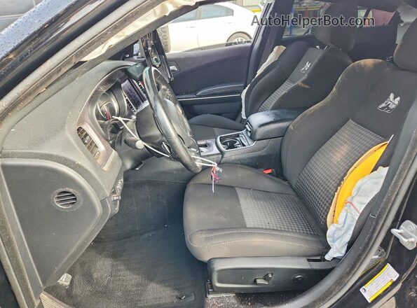 2C3CDXGJ0MH553231 2021 DODGE CHARGER Black Widok wnętrza z przodu