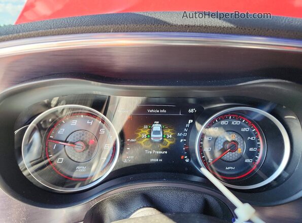 2C3CDXGJ0MH588349 2021 DODGE CHARGER Orange Vista del cuadro de instrumentos