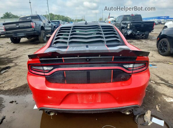 2C3CDXGJ1JH314850 2018 DODGE CHARGER Red Вид ззаду