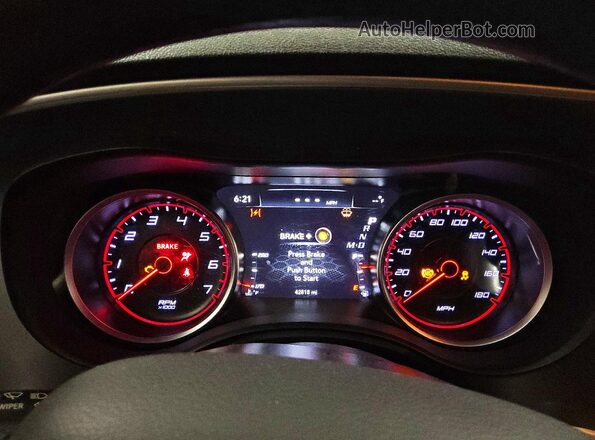 2C3CDXGJ1KH756755 2019 DODGE CHARGER Black Вид щитка приладів