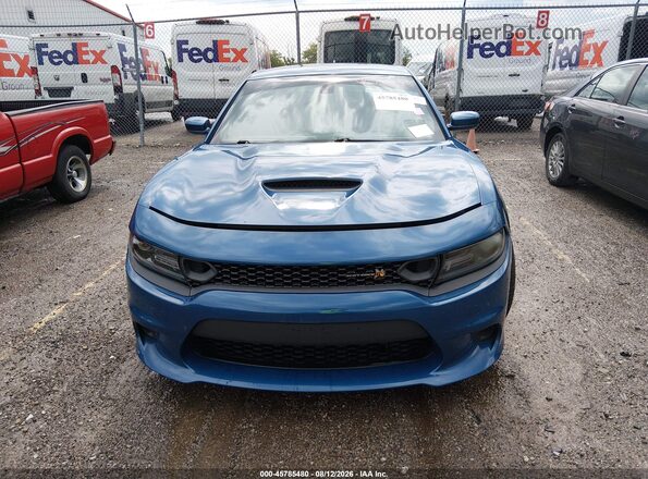 2C3CDXGJ1LH238114 2020 DODGE CHARGER Blue Вид щитка приладів