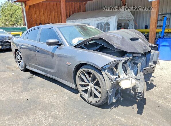 2C3CDXGJ2GH143308 2016 DODGE CHARGER Gray Передня права чверть
