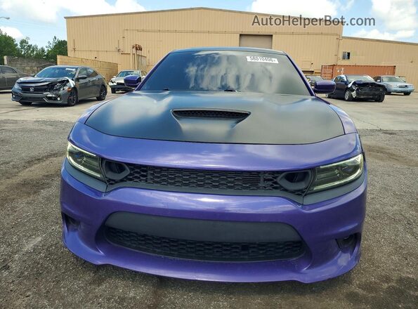 2C3CDXGJ2KH519935 2019 DODGE CHARGER Purple Front view