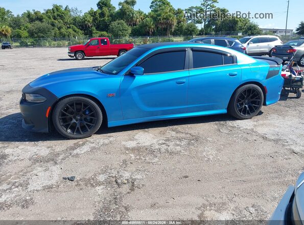 2C3CDXGJ3KH530927 2019 DODGE CHARGER Blue Widok wnętrza 360 stopni