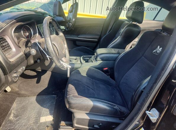 2C3CDXGJ3KH740296 2019 DODGE CHARGER Black წინა სალონის ხედი
