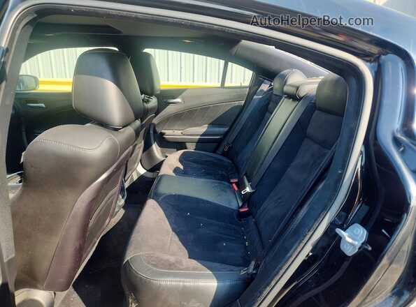 2C3CDXGJ3KH740296 2019 DODGE CHARGER Black უკანა სავარძლების ხედი