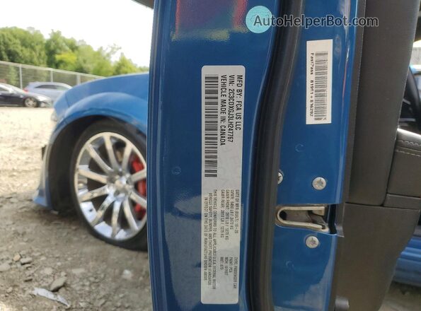 2C3CDXGJ3LH247767 2020 DODGE CHARGER Синий Вид наклейки с VIN-кодом