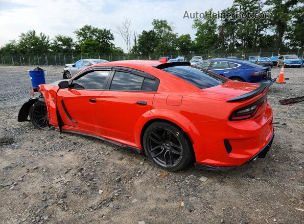 2C3CDXGJ3MH591603 2021 DODGE CHARGER Orange Trasero izquierdo