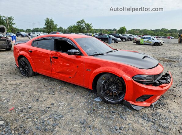 2C3CDXGJ3MH591603 2021 DODGE CHARGER Orange Delantero derecho