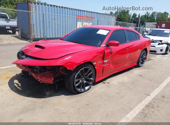 2C3CDXGJ3MH619027 2021 DODGE CHARGER Red Առջևի ձախ երեք քառորդ տեսարան