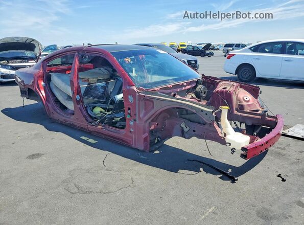 2C3CDXGJ4KH668010 2019 DODGE CHARGER Темно-бордовый Передняя правая четверть