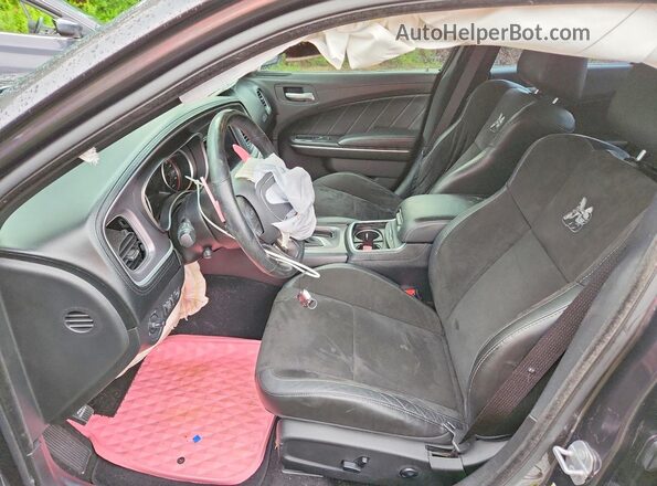 2C3CDXGJ4KH734362 2019 DODGE CHARGER Gray Widok wnętrza z przodu