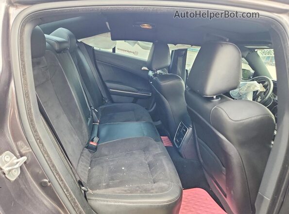 2C3CDXGJ4KH734362 2019 DODGE CHARGER Gray Widok tylnych siedzeń