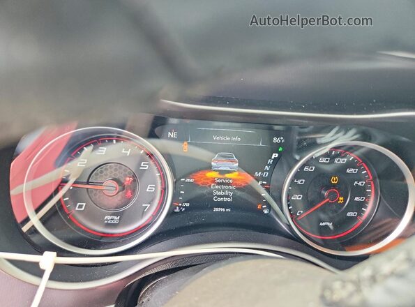 2C3CDXGJ4KH734362 2019 DODGE CHARGER Gray Widok zestawu wskaźników
